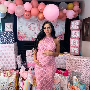 Pink Butterfly Baby Shower Balloon Set